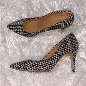 Black and white houndstooth J Crew heels- 8.5